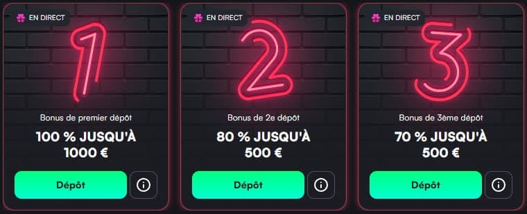 Trueluck Casino bonus bienvenue live