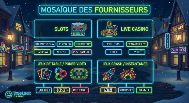 Trueluck Casino fournisseurs